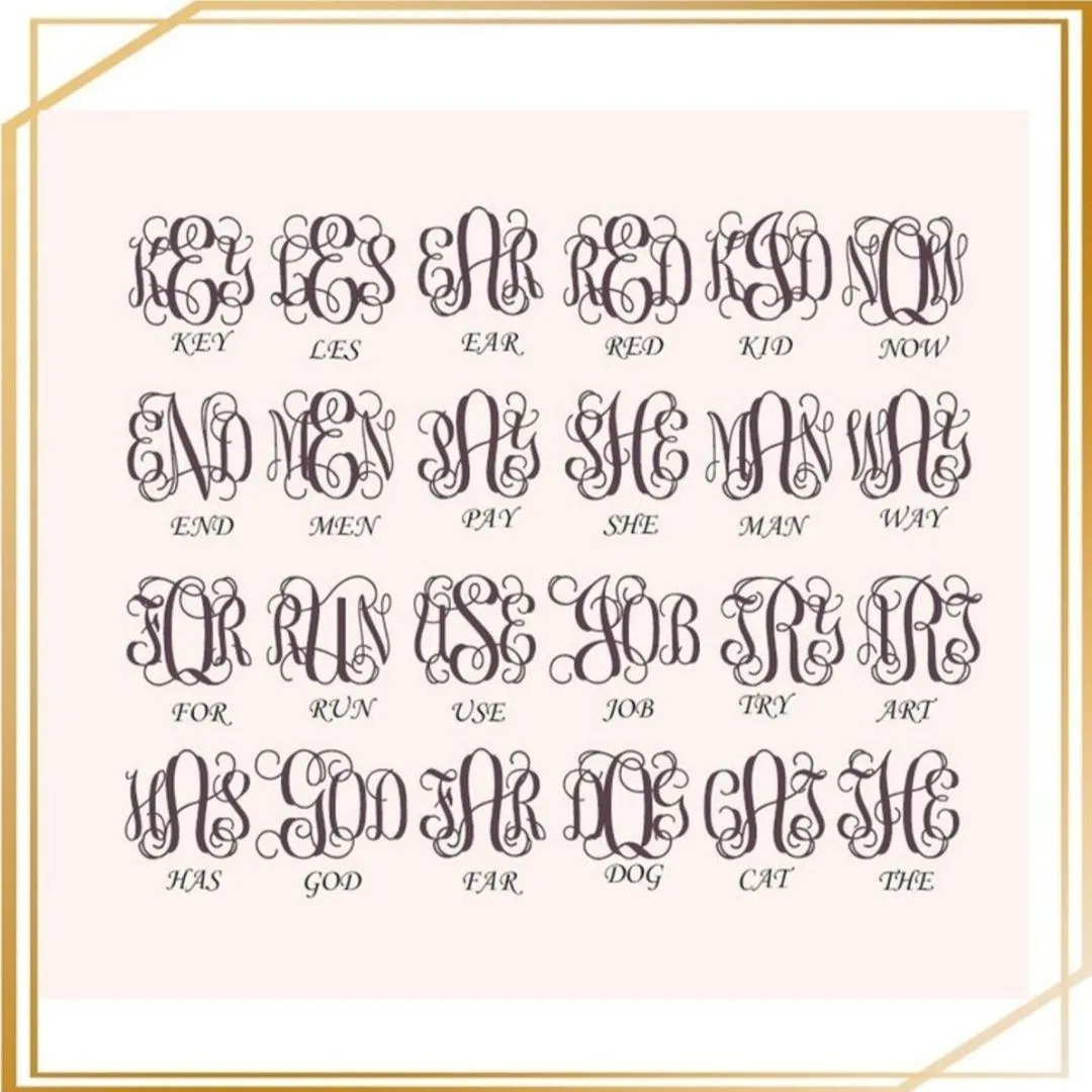 Monogram Cross Necklace
