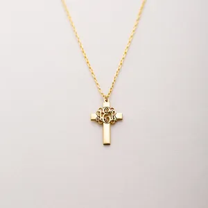Monogram Cross Necklace