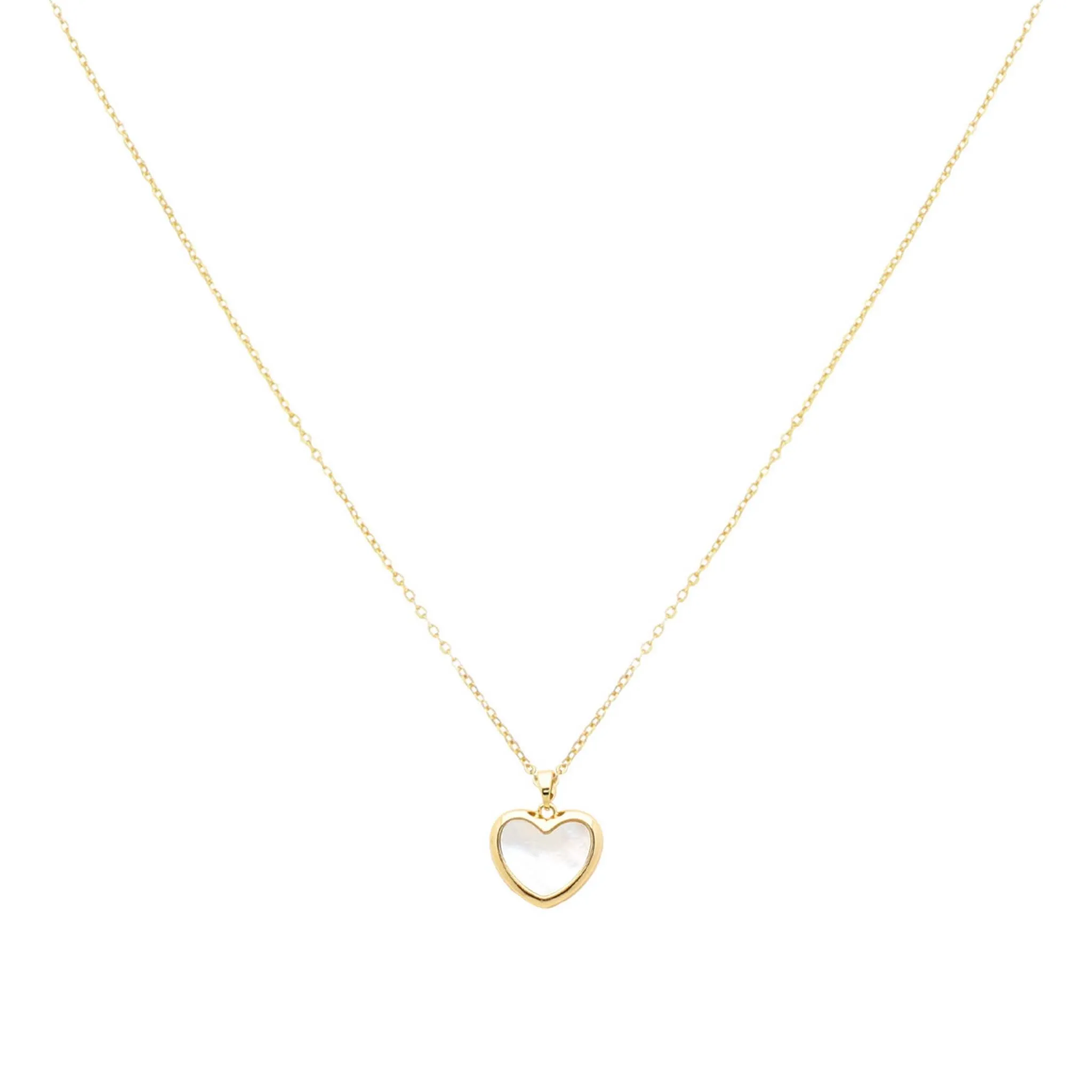 Mop Heart Pendant Necklace
