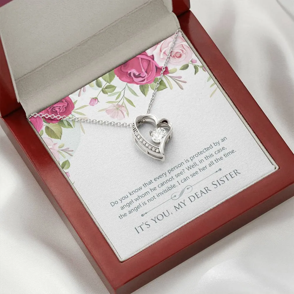 My angel - Sentimental Heart Necklace for Sister