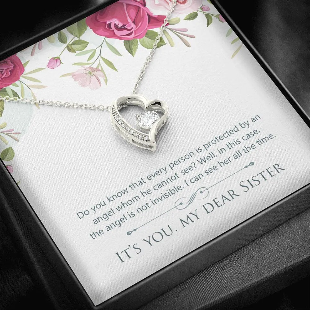 My angel - Sentimental Heart Necklace for Sister