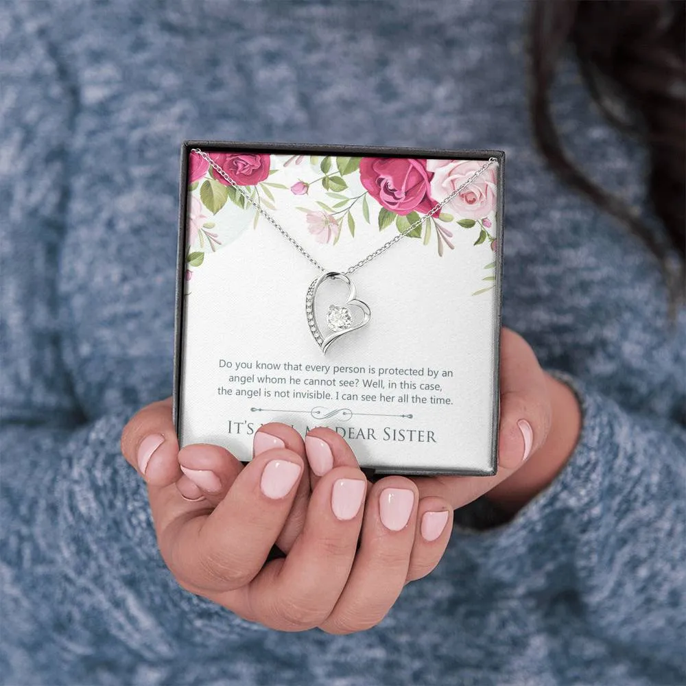 My angel - Sentimental Heart Necklace for Sister