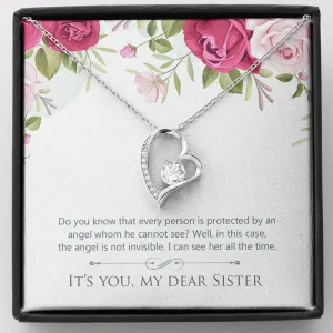 My angel - Sentimental Heart Necklace for Sister