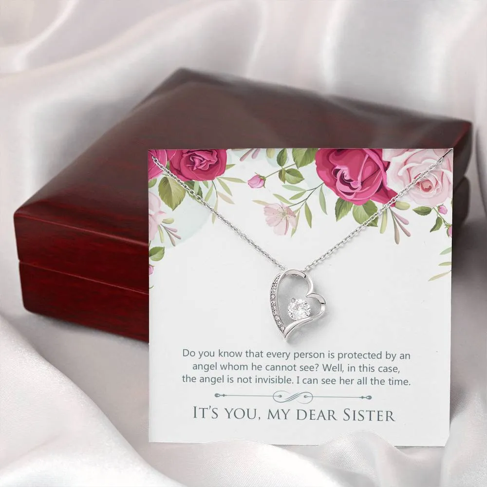 My angel - Sentimental Heart Necklace for Sister