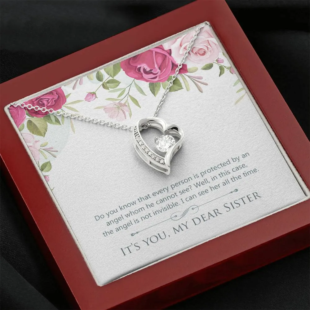 My angel - Sentimental Heart Necklace for Sister