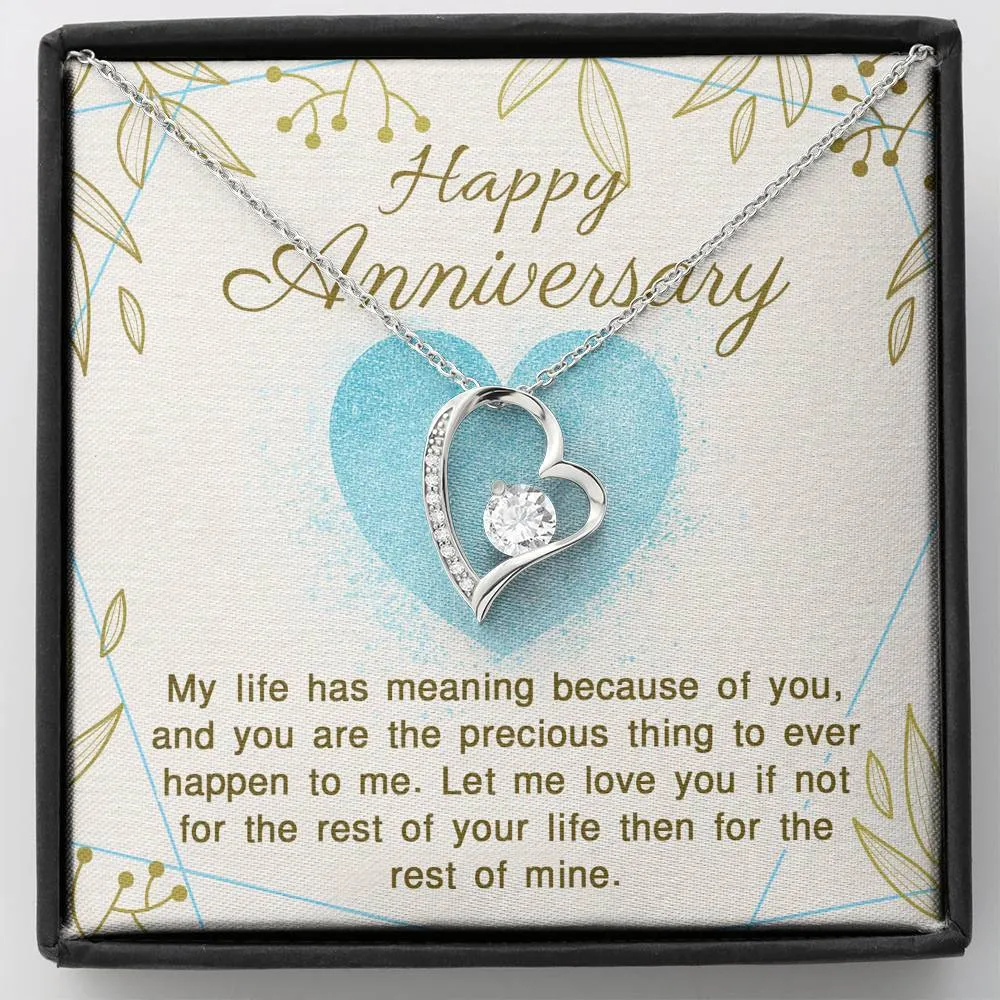 My life has meaning because of you-Sentimental Heart Necklace for Anniversary