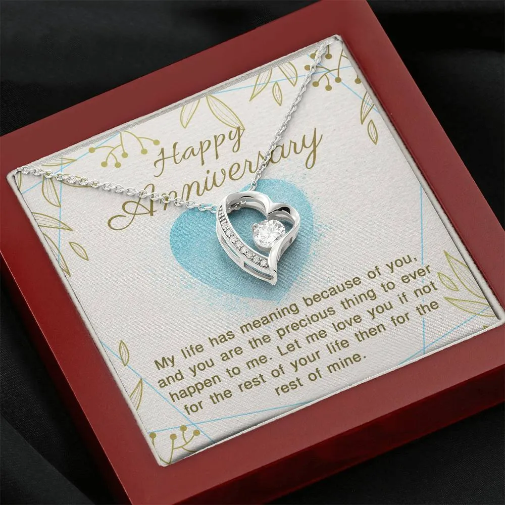 My life has meaning because of you-Sentimental Heart Necklace for Anniversary