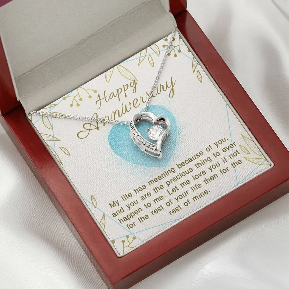 My life has meaning because of you-Sentimental Heart Necklace for Anniversary