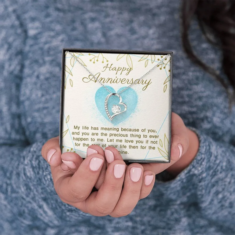 My life has meaning because of you-Sentimental Heart Necklace for Anniversary