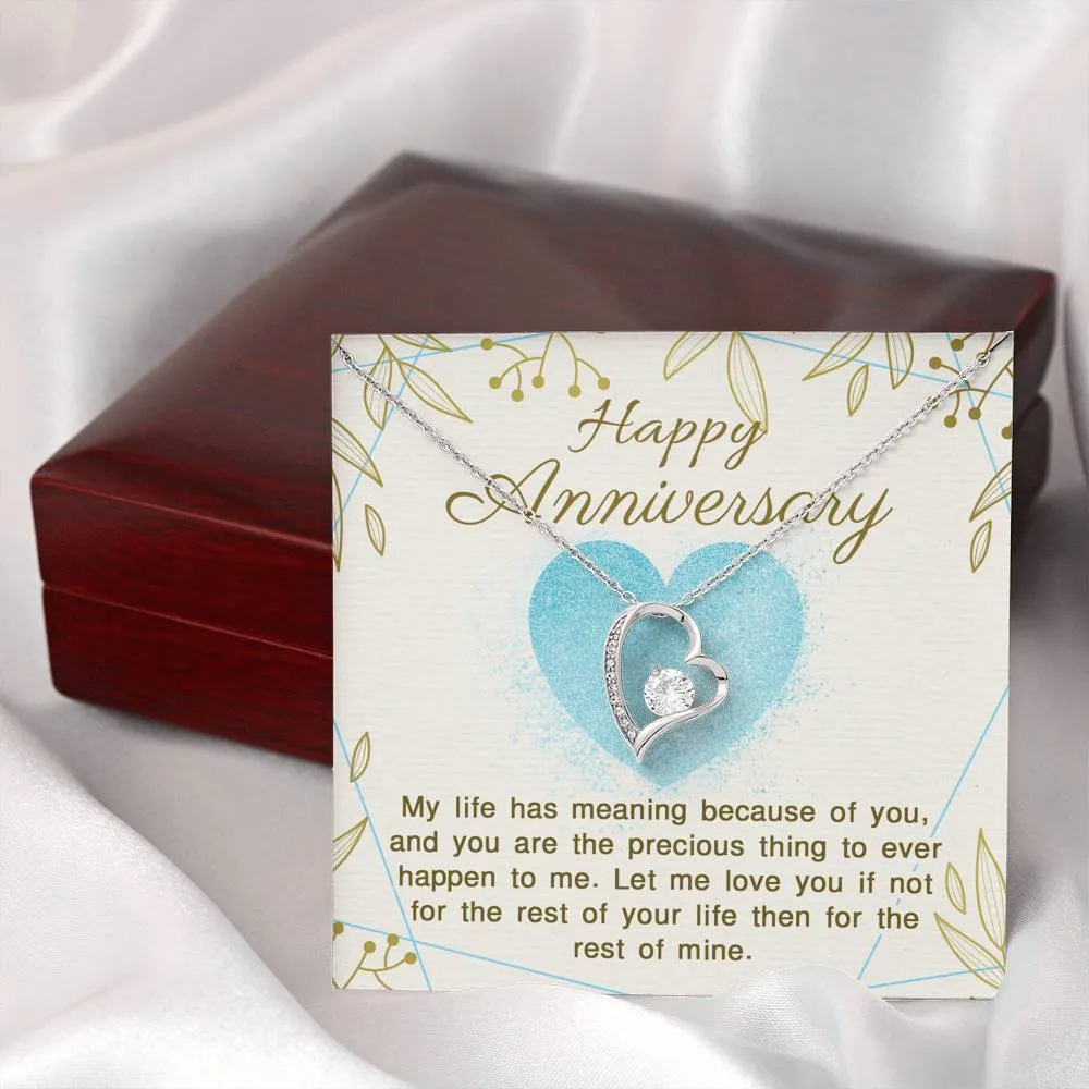 My life has meaning because of you-Sentimental Heart Necklace for Anniversary