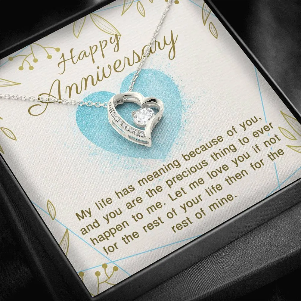 My life has meaning because of you-Sentimental Heart Necklace for Anniversary