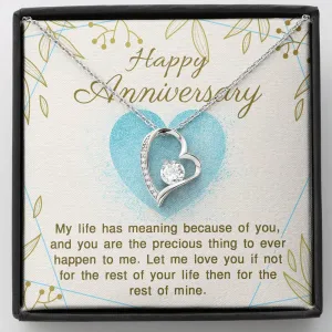 My life has meaning because of you-Sentimental Heart Necklace for Anniversary