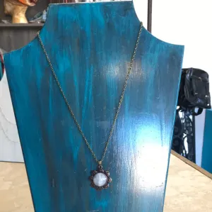 Necklace - Hand Painted Flower Pendent