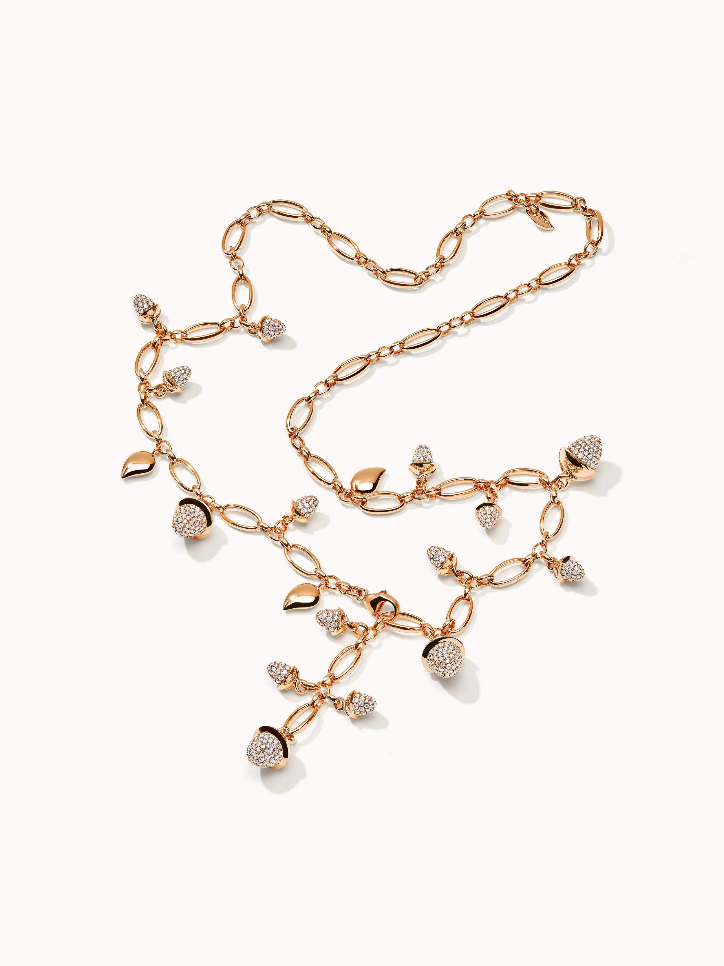 Necklace MIKADO Diamond Pavé - 56 cm with Diamond Pavé