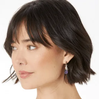 Neptune's Rings Amethyst Teardrop Earrings JA497C