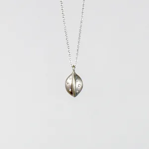 NEW! Split Leaf with Diamond Necklace in Sterling Silver by Branch