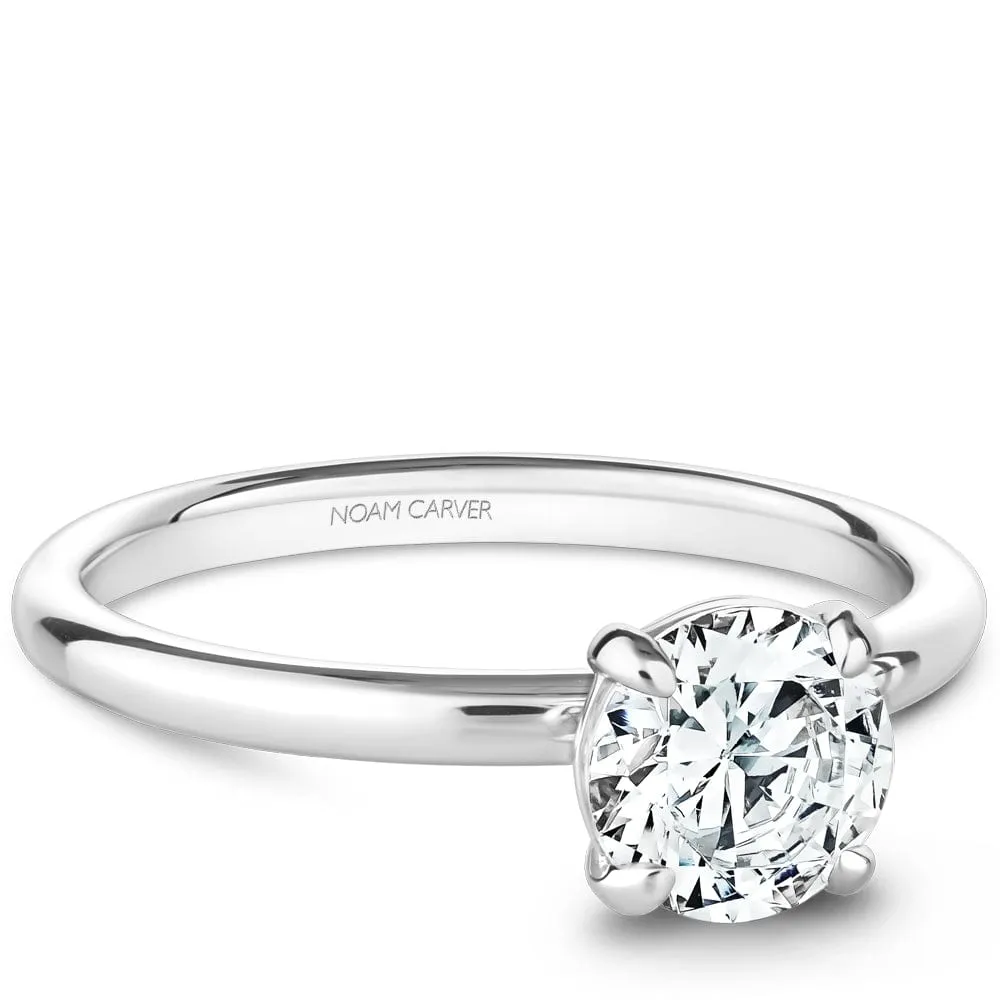 Noam Carver 14kt White Gold 1.30ct Round Solitaire Engagement Ring