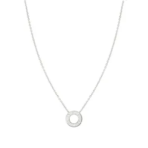 Nomination Carismatica Necklace, Circle, White Cubic Zirconia, Silver