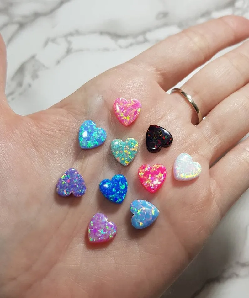 Opal Heart Necklace – Cute & Colorful Heart Pendant