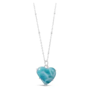 Open Heart Necklace - Larimar