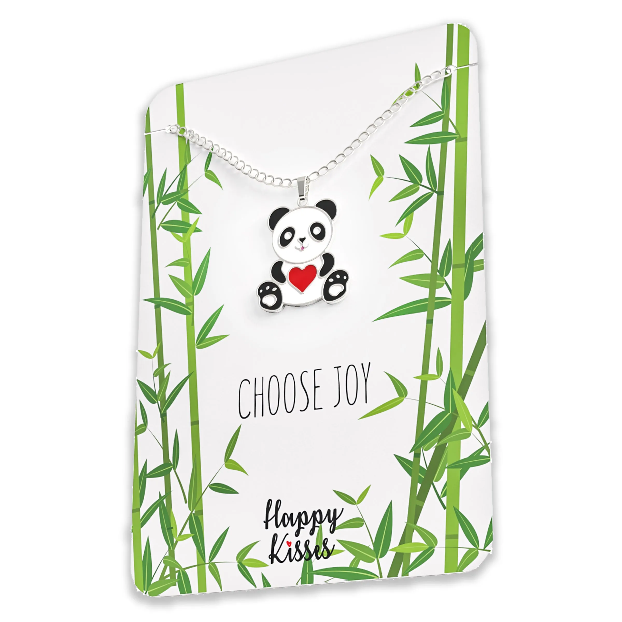 Panda Necklace Gift – Cute Panda Heart Pendant