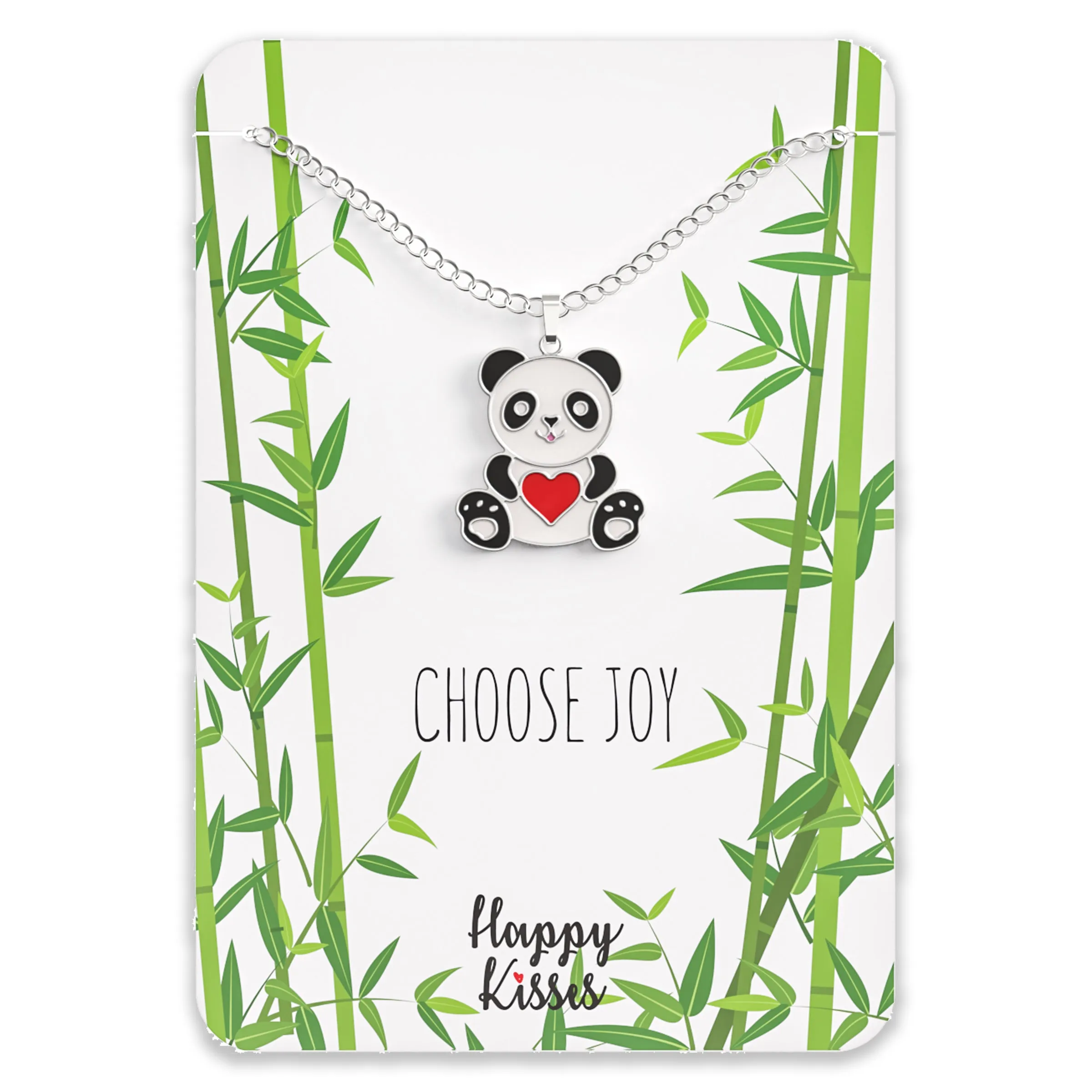 Panda Necklace Gift – Cute Panda Heart Pendant