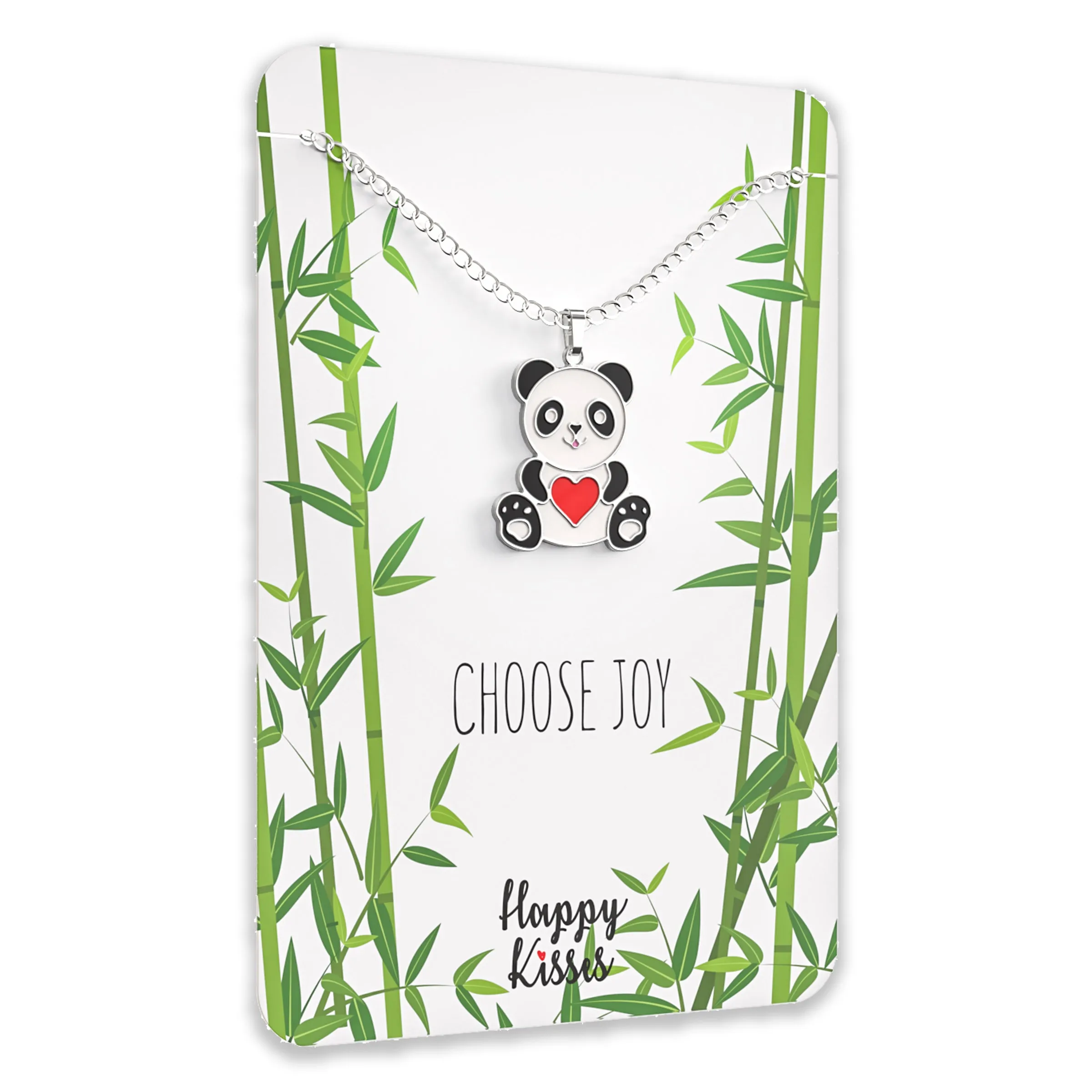 Panda Necklace Gift – Cute Panda Heart Pendant