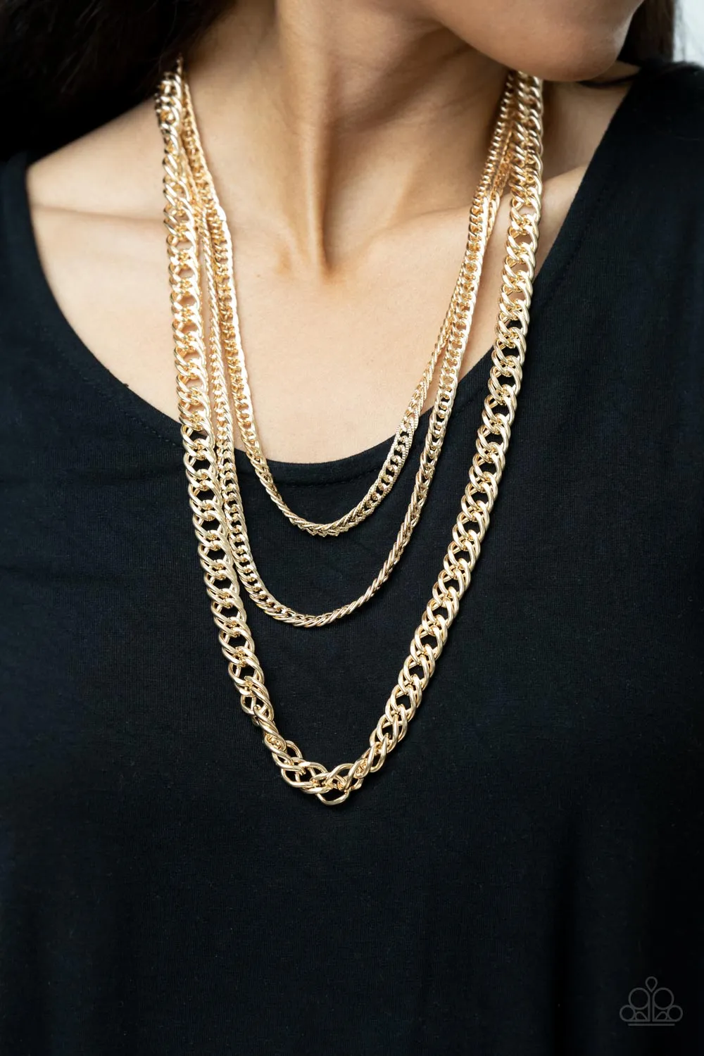 Paparazzi Chain of Champions - Gold Chain Necklace