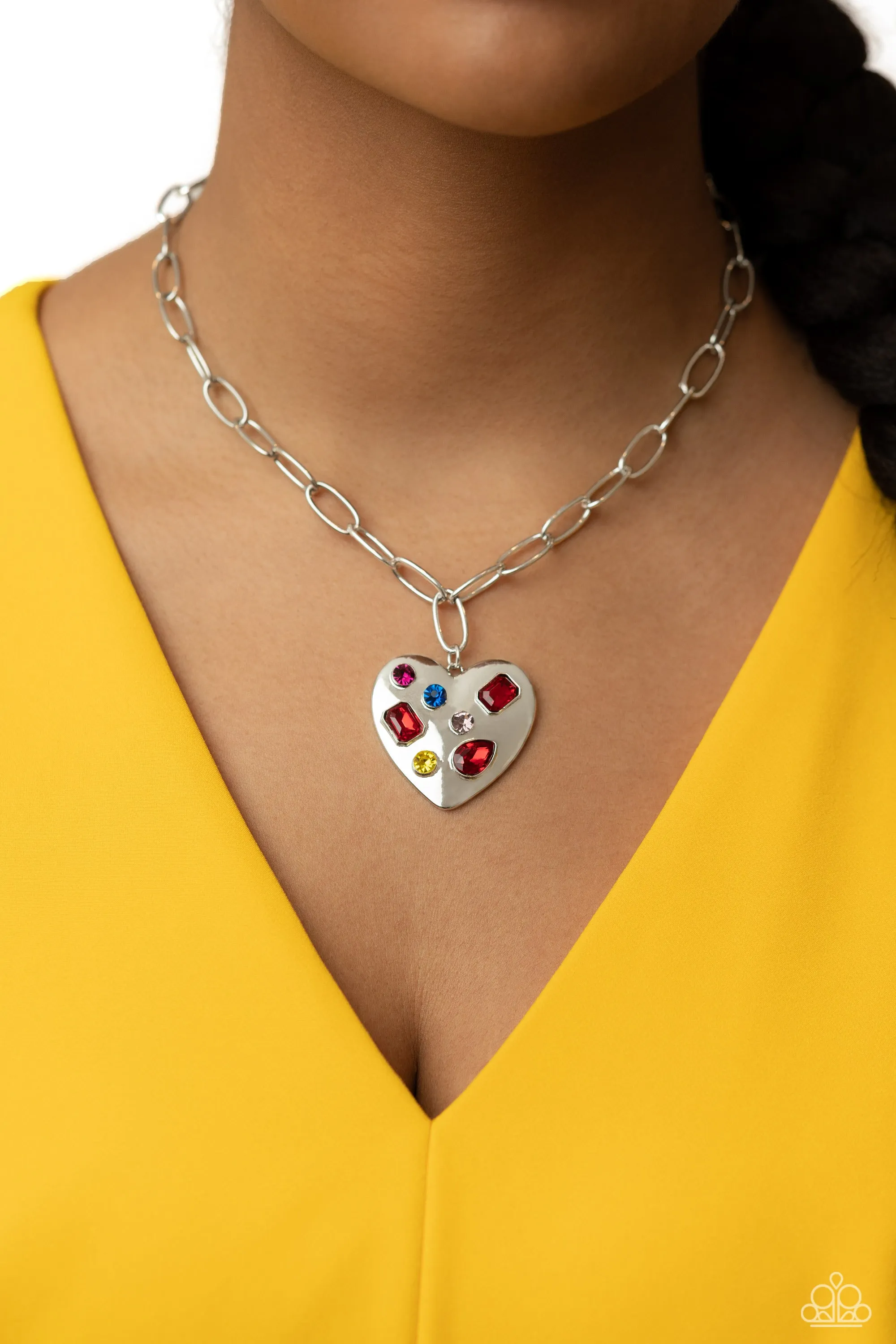 Paparazzi Online Dating - Red Necklace