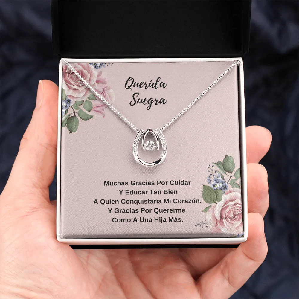 Para mi suegra - soy muy afortunada de tenerte - collar de la suerte