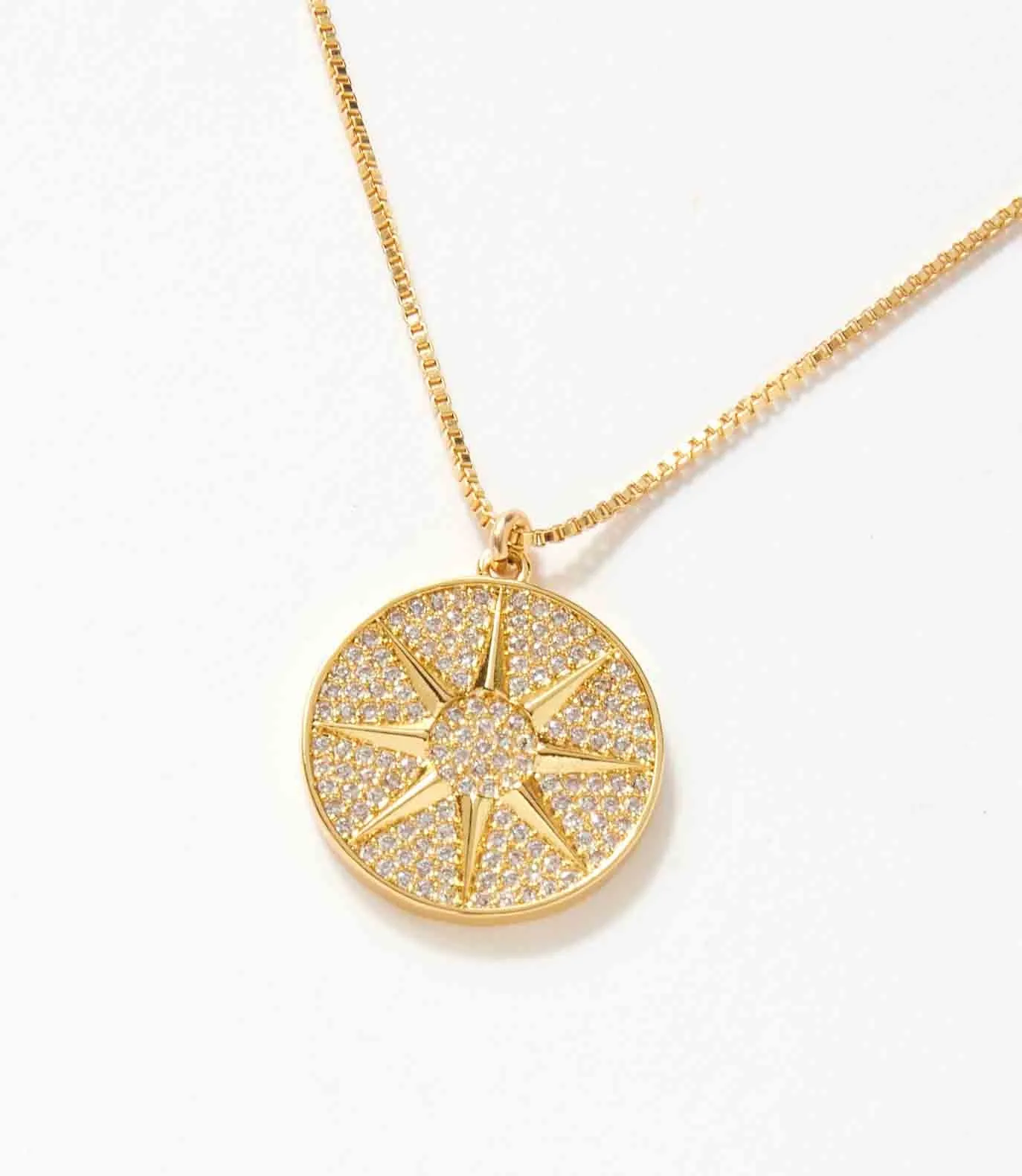 Pavé Sun Dial Necklace
