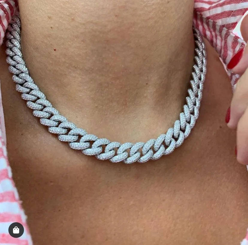 Pave Diamond Chain Link Necklace 19.61ct t.w.