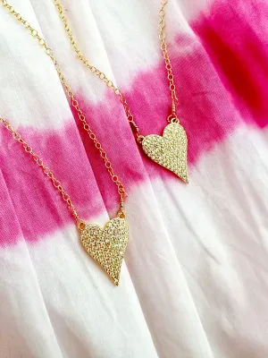 Pave Heart Necklace
