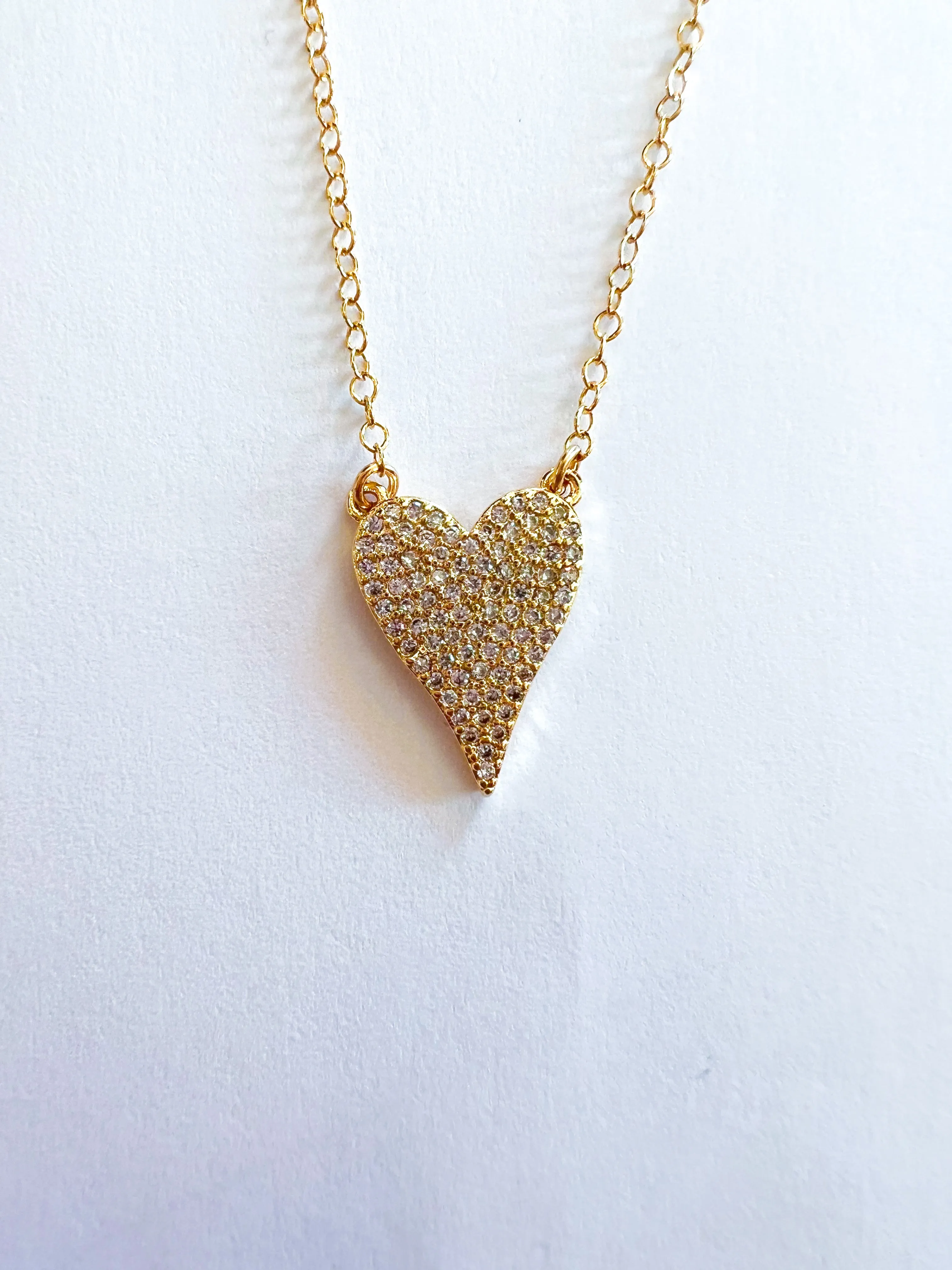 Pave Heart Necklace