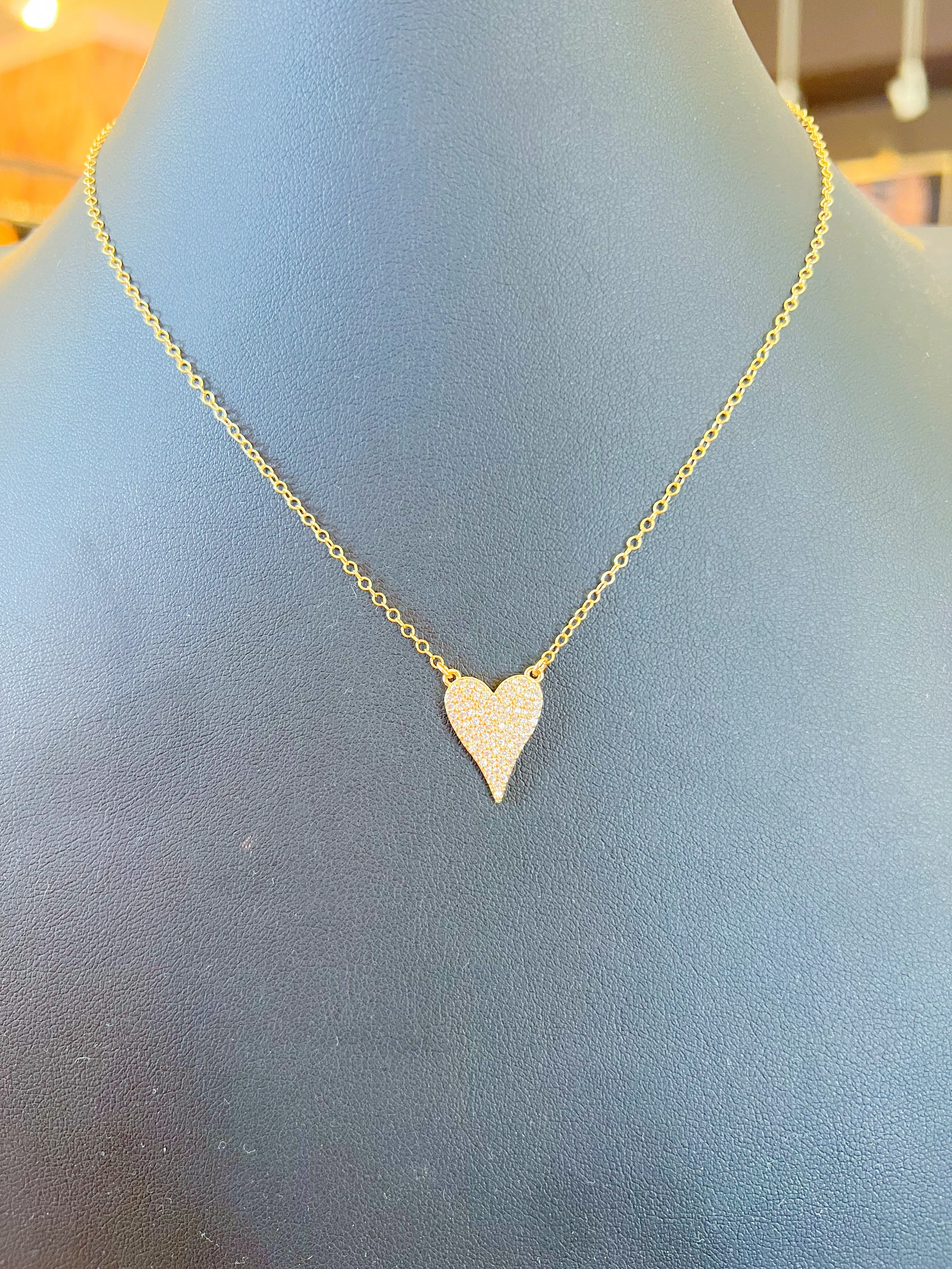 Pave Heart Necklace