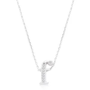 Pave Initial F Pendant