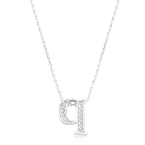 Pave Initial Q Pendant