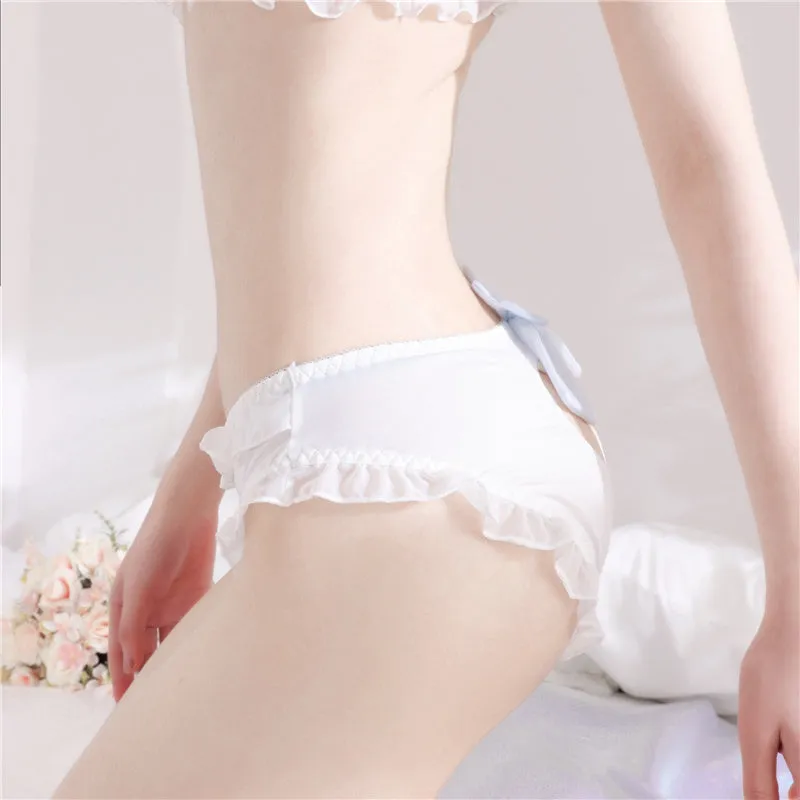 Peach-shaped Hollow Love Heart Bow Cute Panties UB6291