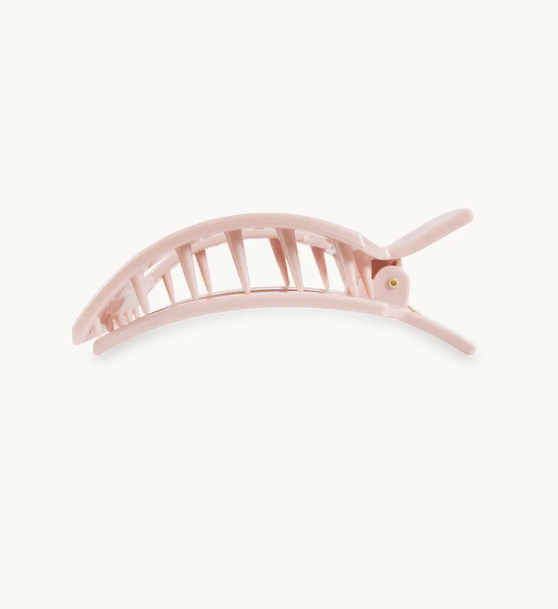 Pearly Pink Medium Flat Square Hair Clip