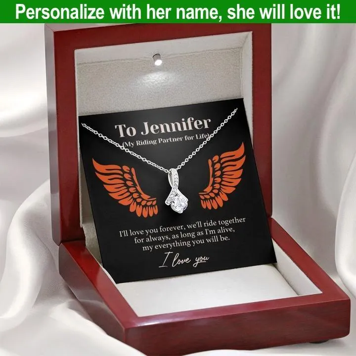 Personalized Riding Partner Forever Love Necklace