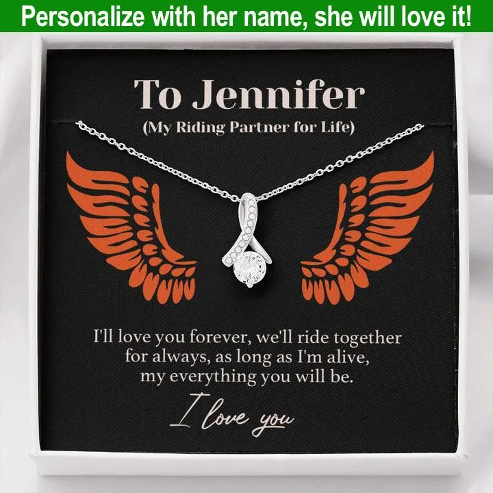 Personalized Riding Partner Forever Love Necklace