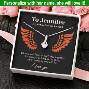 Personalized Riding Partner Forever Love Necklace