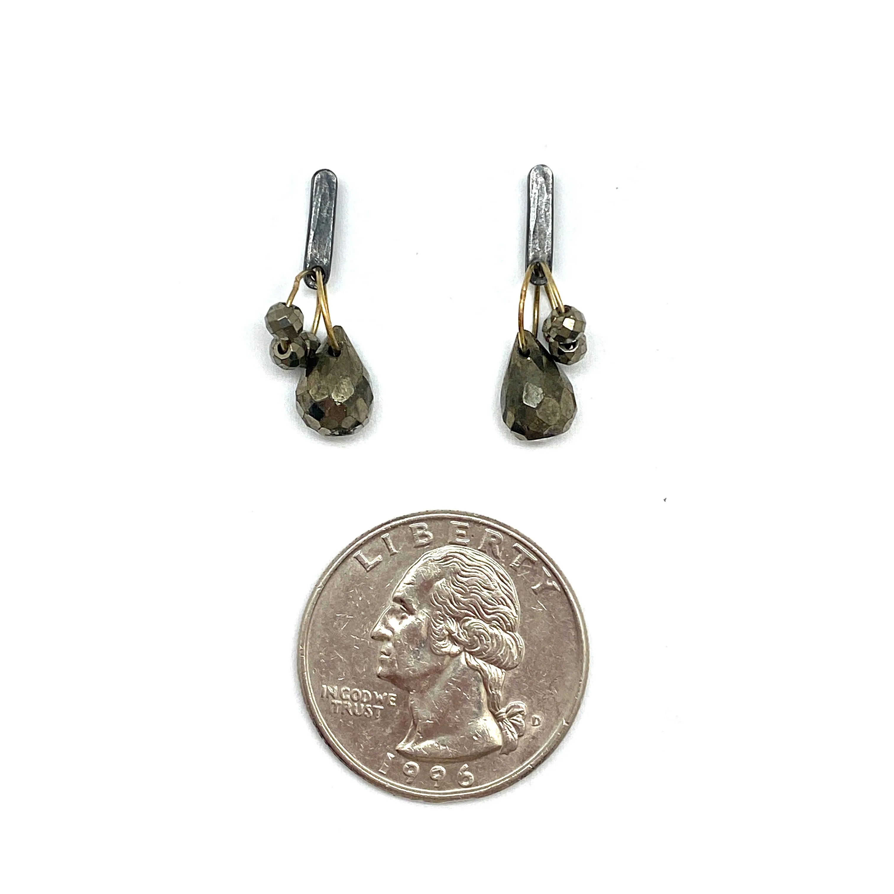 Petite Pyrite Dangle Earrings
