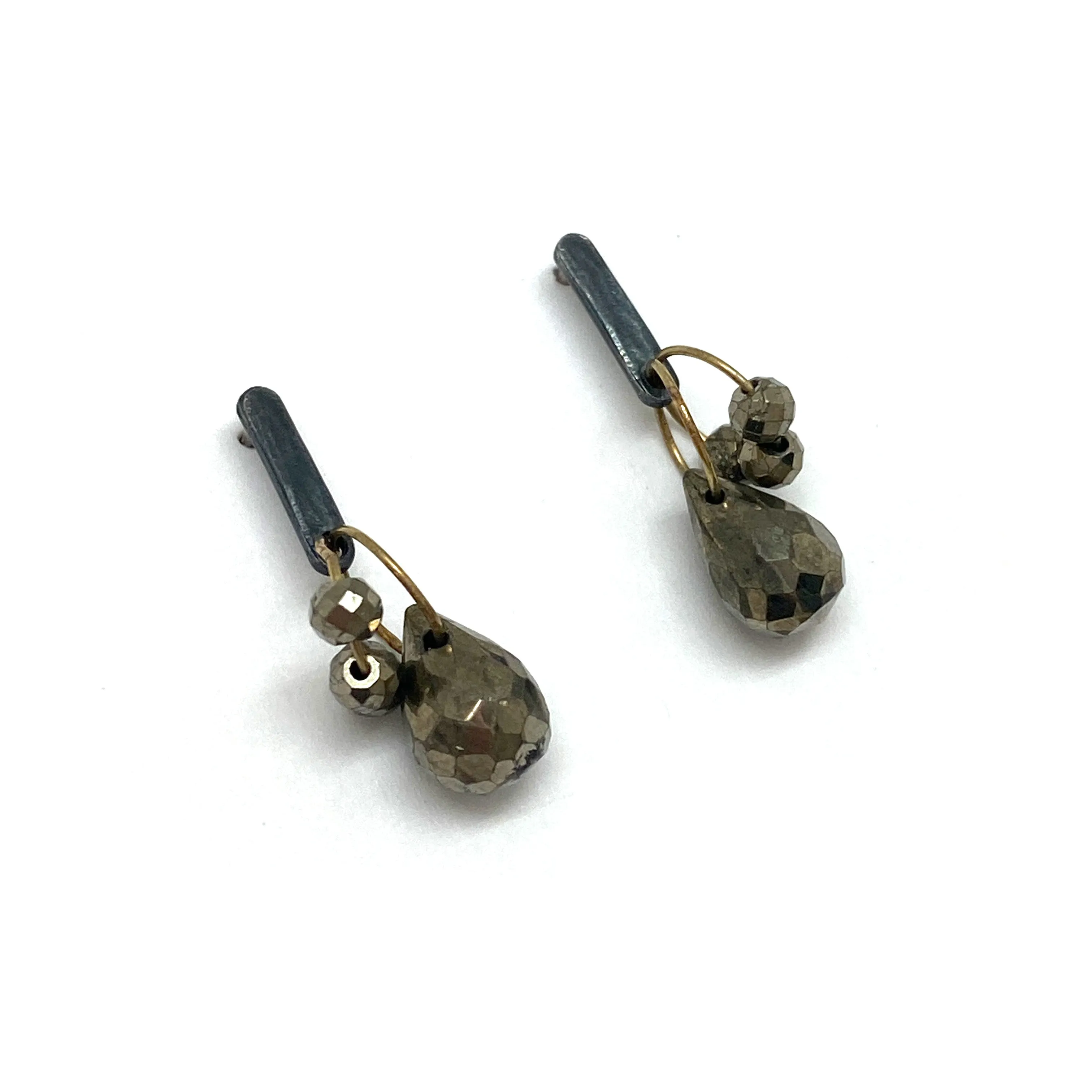 Petite Pyrite Dangle Earrings