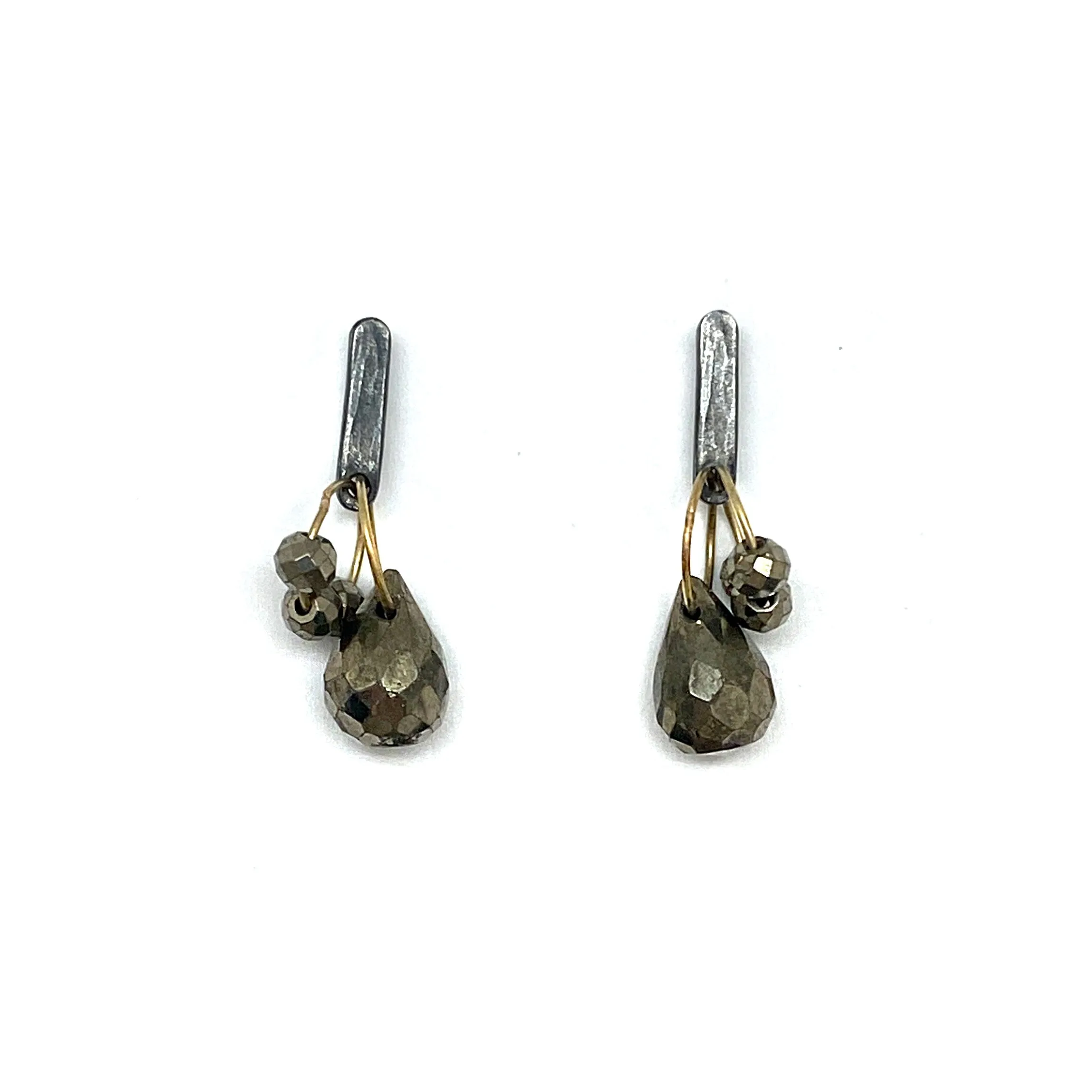 Petite Pyrite Dangle Earrings
