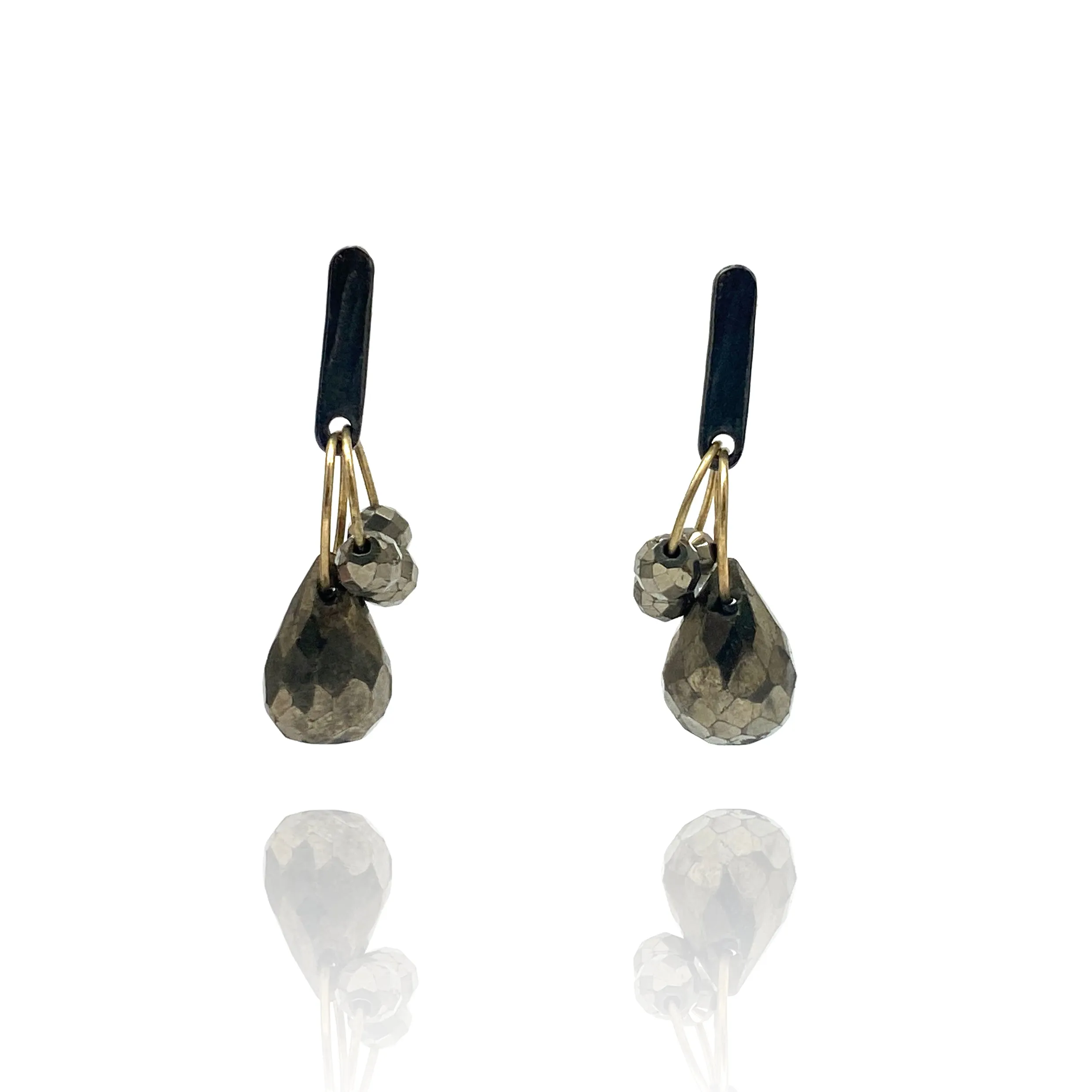 Petite Pyrite Dangle Earrings