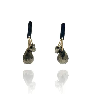 Petite Pyrite Dangle Earrings