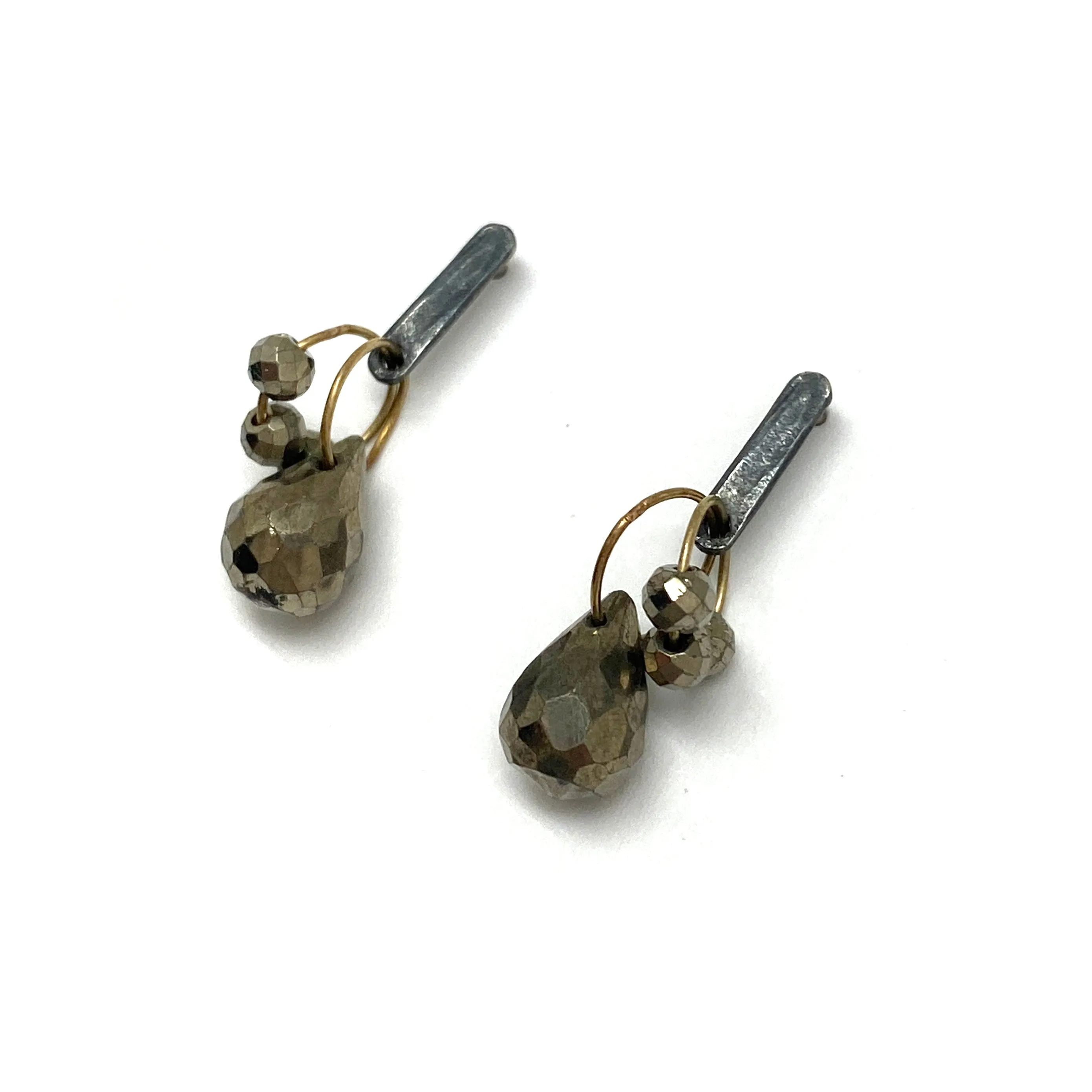 Petite Pyrite Dangle Earrings