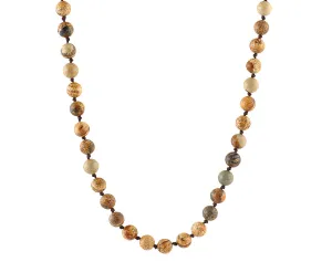 Picture jasper men's necklace