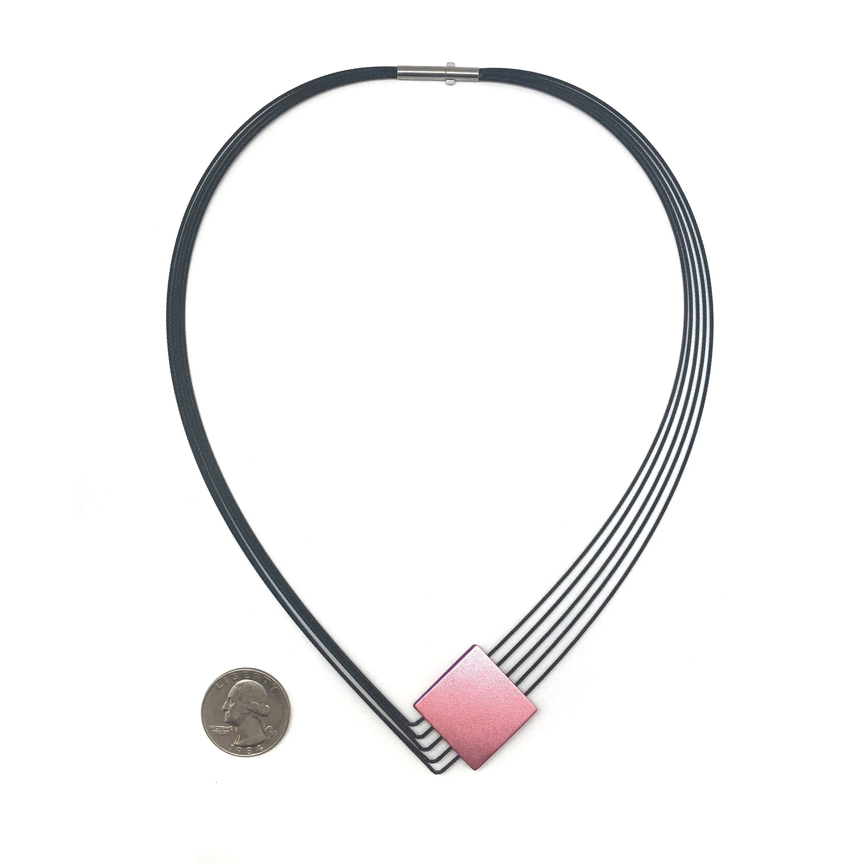 Pink & Red "V" Necklace
